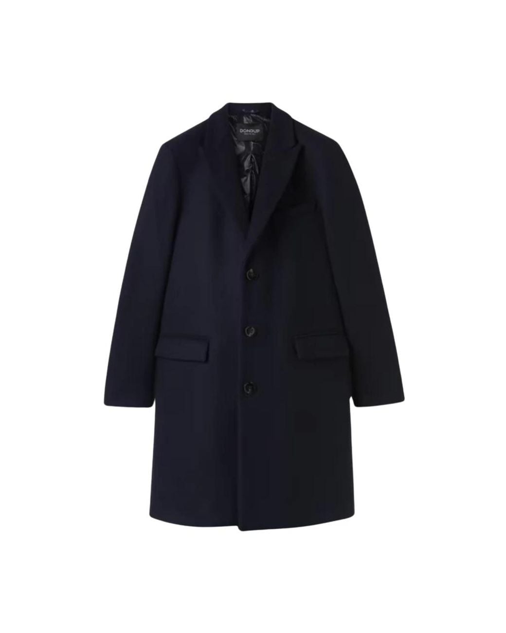 Dondup Blue Single-Breasted Coats for men