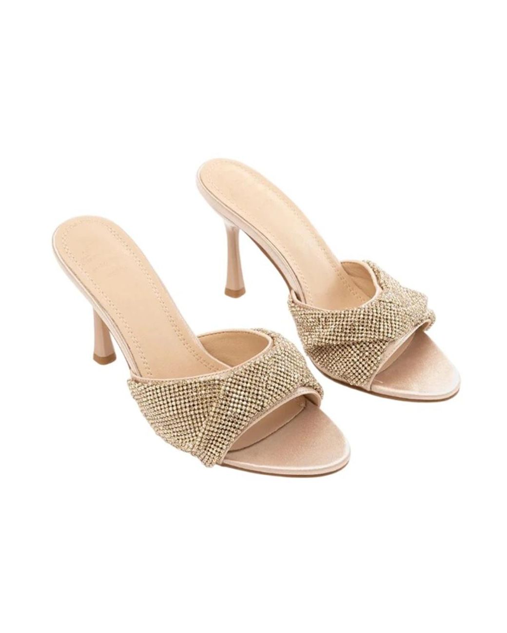 Twentyfourhaitch White Heeled Mules