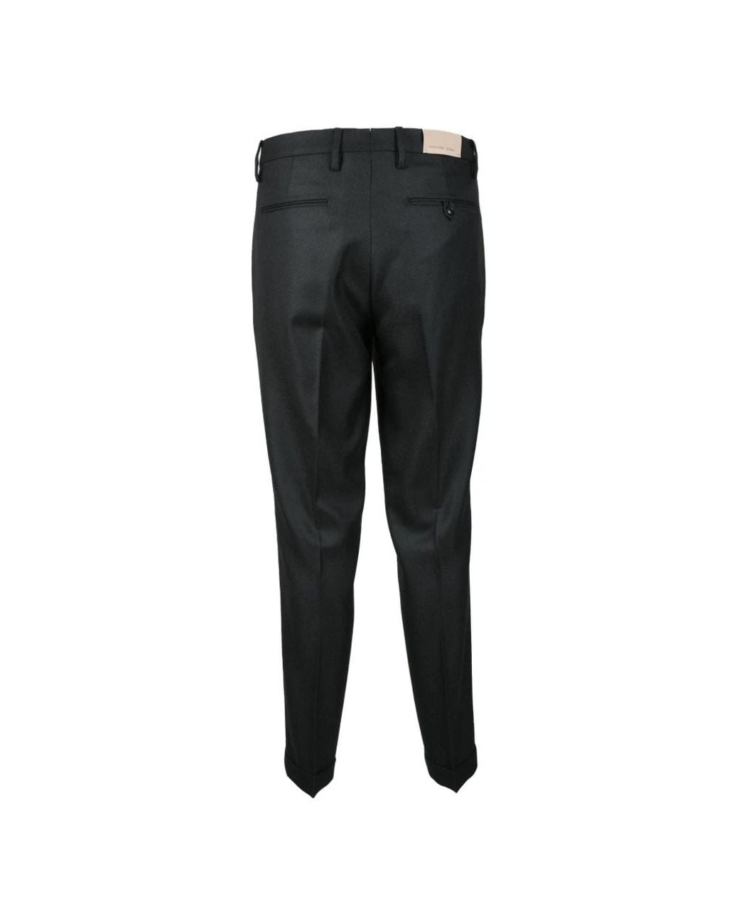 Michael Coal Black Suit Trousers for men