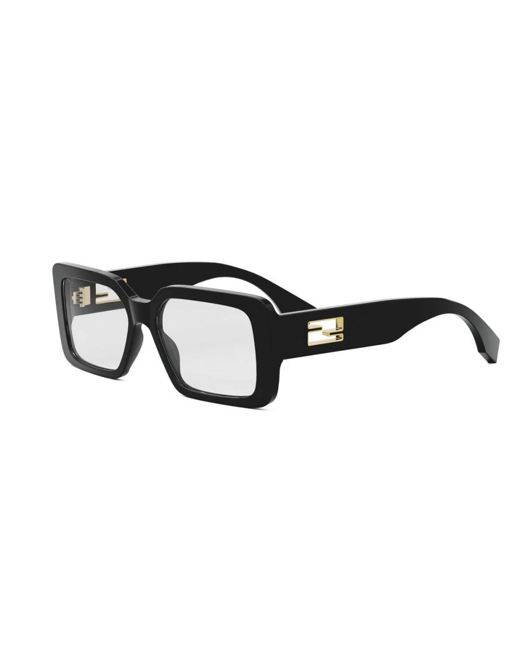 Fendi Baguette Rechthoekig Optisch Montuur in het Black