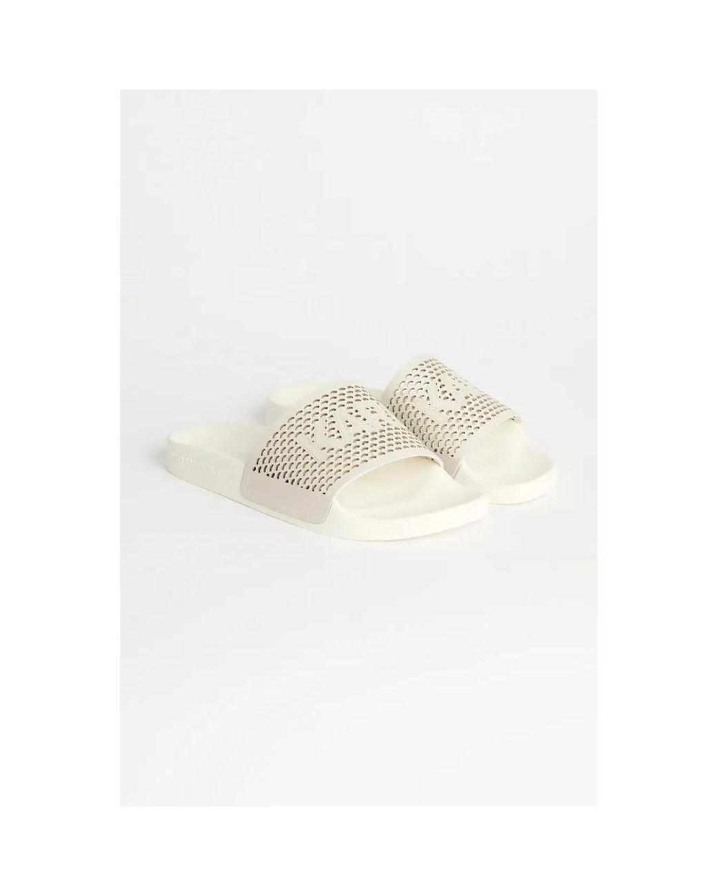 Karl Lagerfeld White Kondo 2.0 Slides