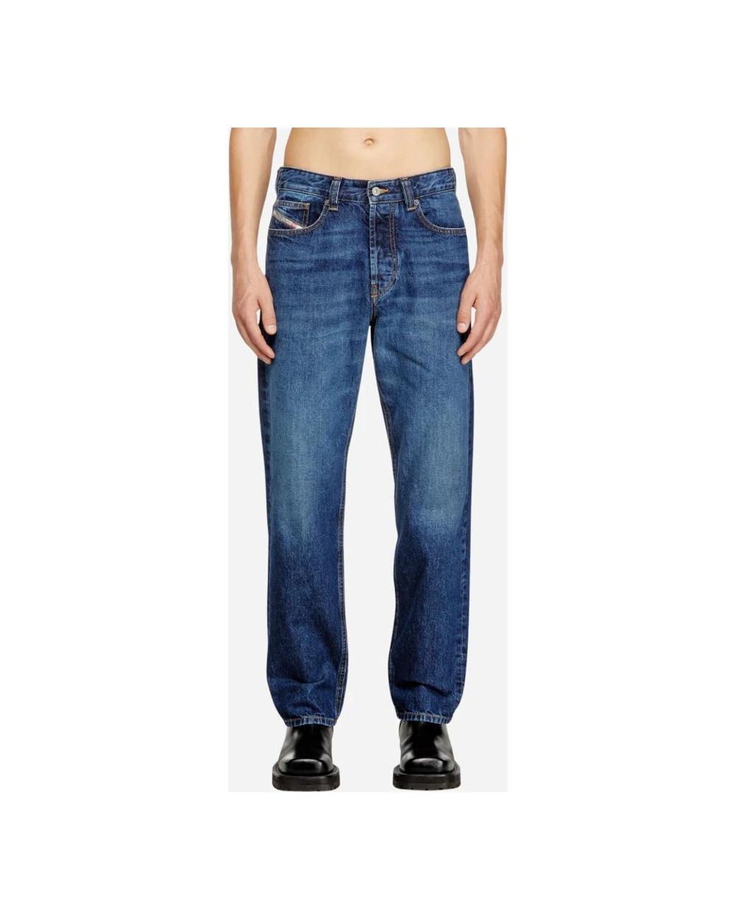 DIESEL Blue Loose Fit Jeans for men