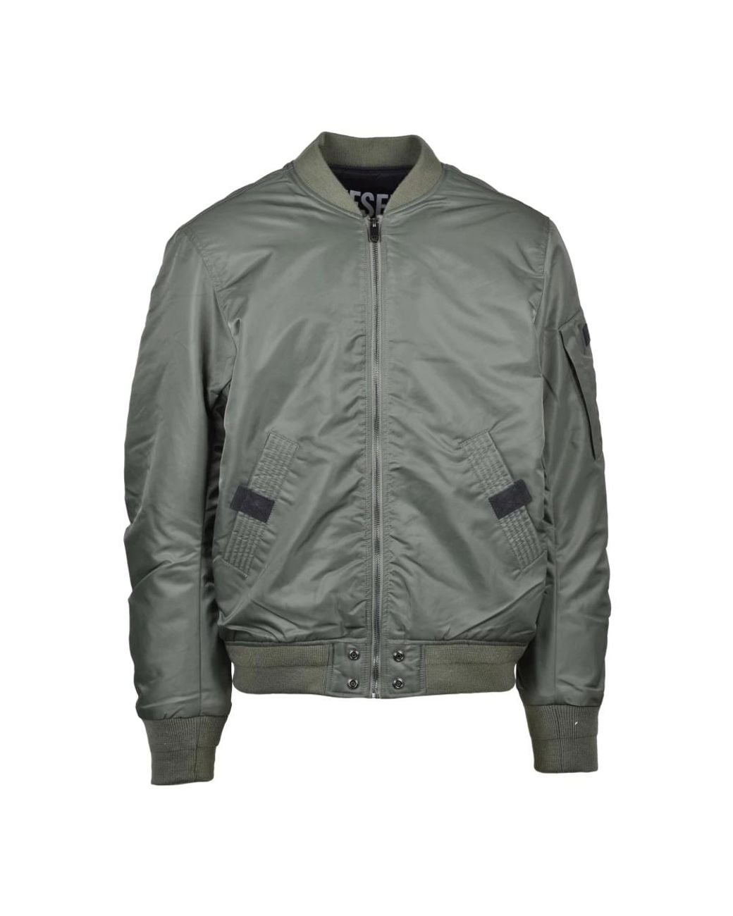 DIESEL Gray Bomber Jackets for men