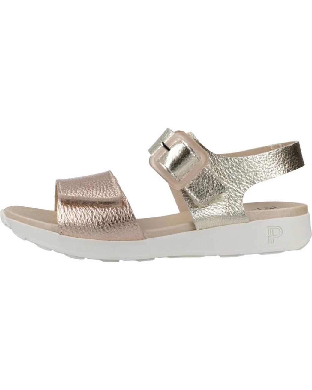 Flat Sandals Pitillos en coloris Metallic