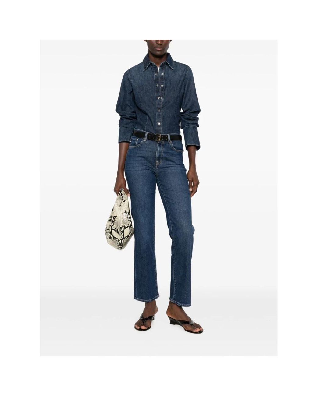 AG Jeans Blue Straight Fit Jeans