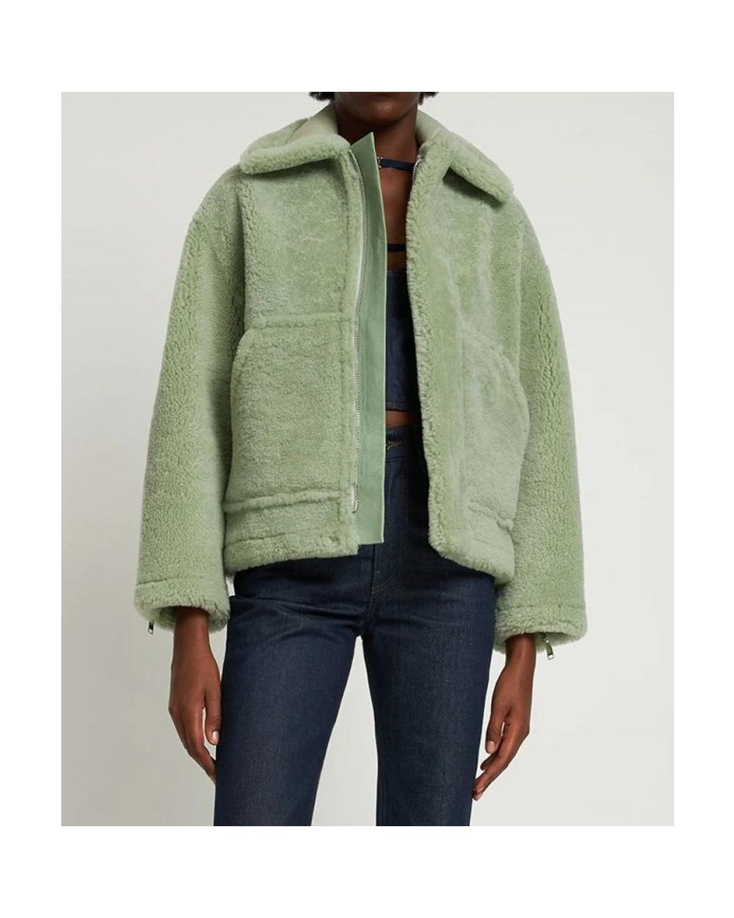 Jacquemus Green Faux Fur & Shearling Jackets