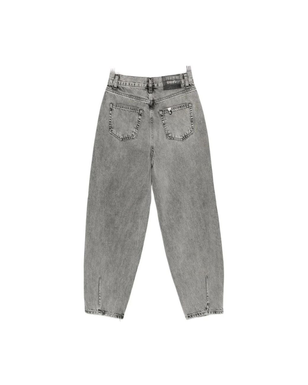 Liu Jo Gray Loose Fit Jeans