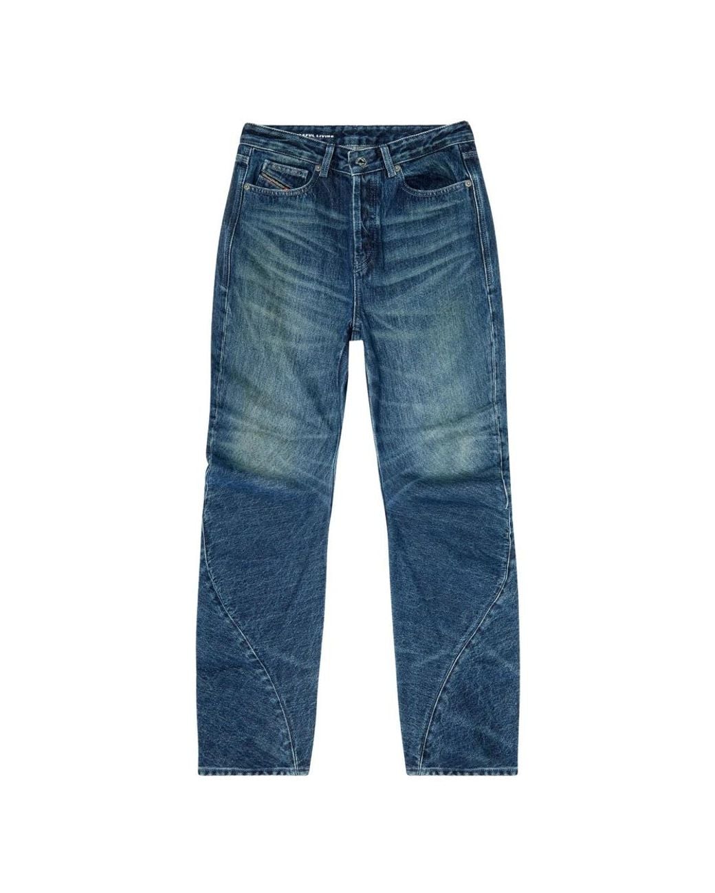 DIESEL Blue Straight Fit Jeans