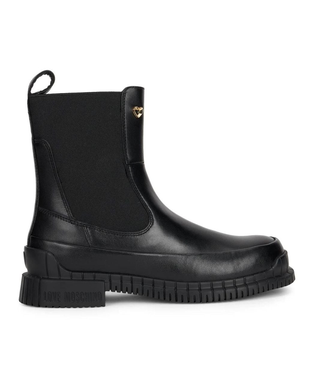 Love Moschino Black Chelsea Boots