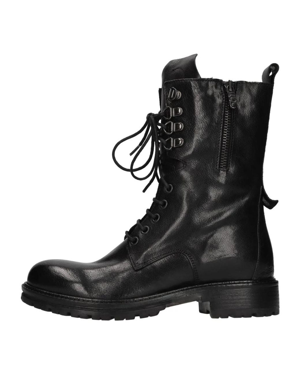 Hundred 100 Black Lace-Up Boots