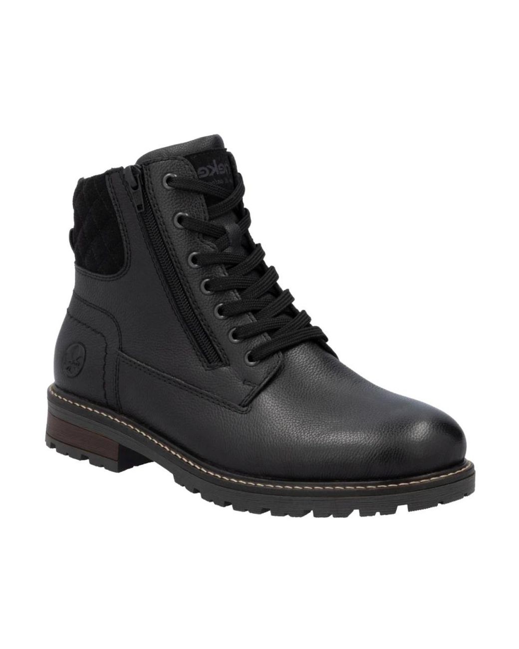 Rieker Black Lace-Up Boots for men