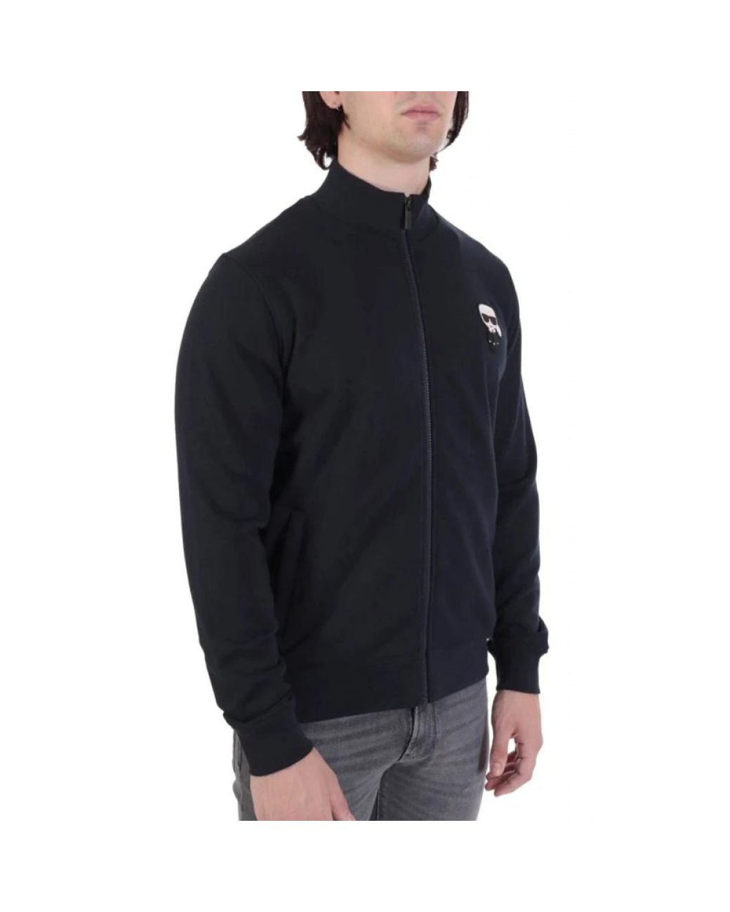 Karl Lagerfeld Black Zip-Throughs for men