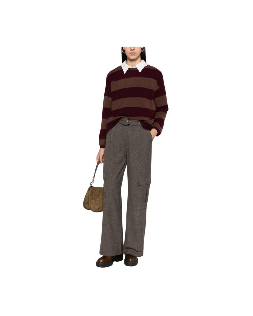 Yerse Red Nora Rayas Pullover