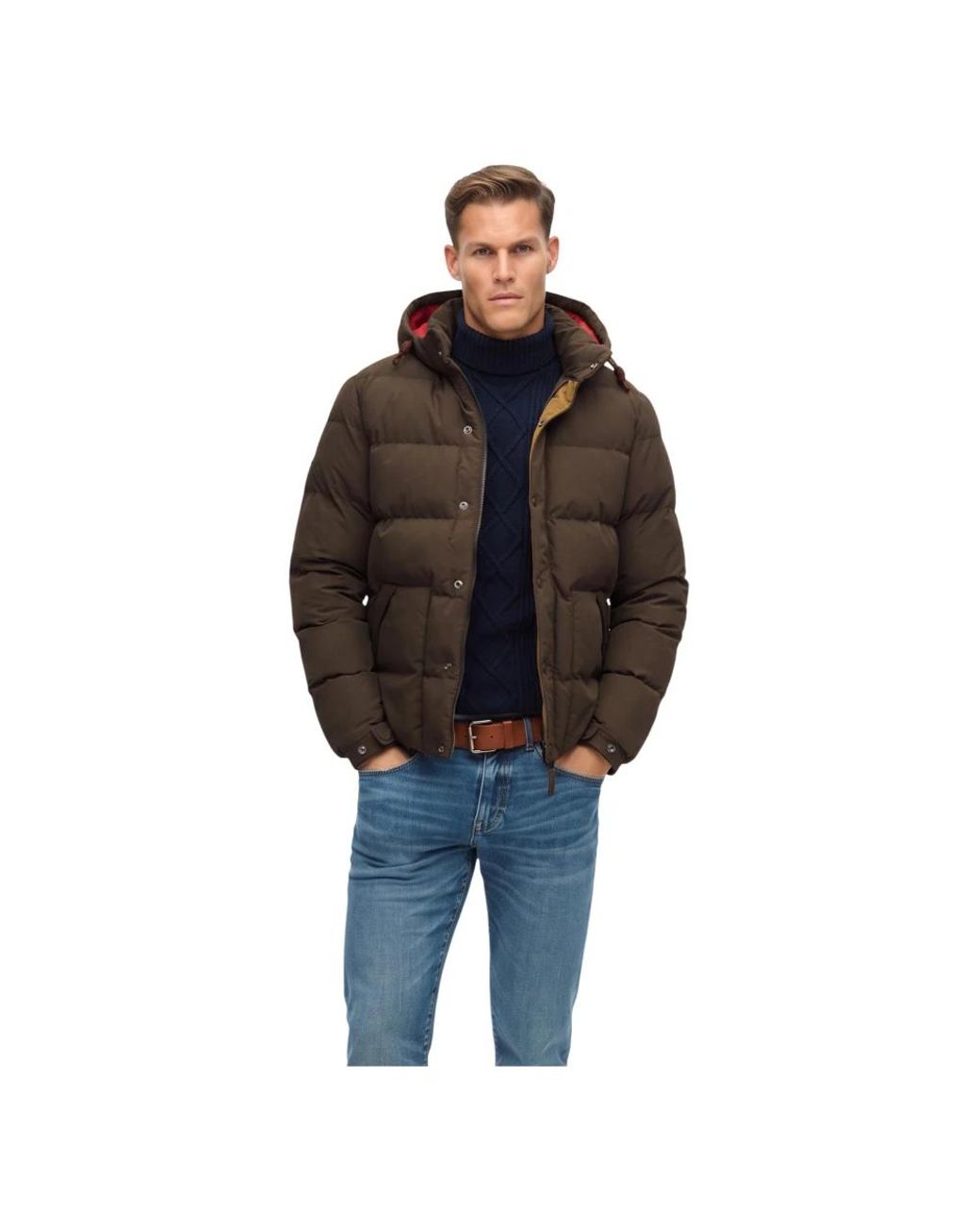 Superdry Outdoor Everest Puffer Jacke in Brown für Herren