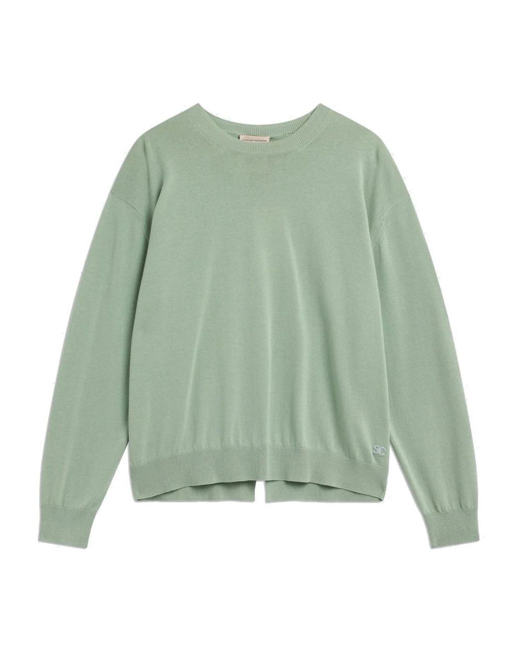 Semicouture Alejandra Ronde Hals Trui in het Green