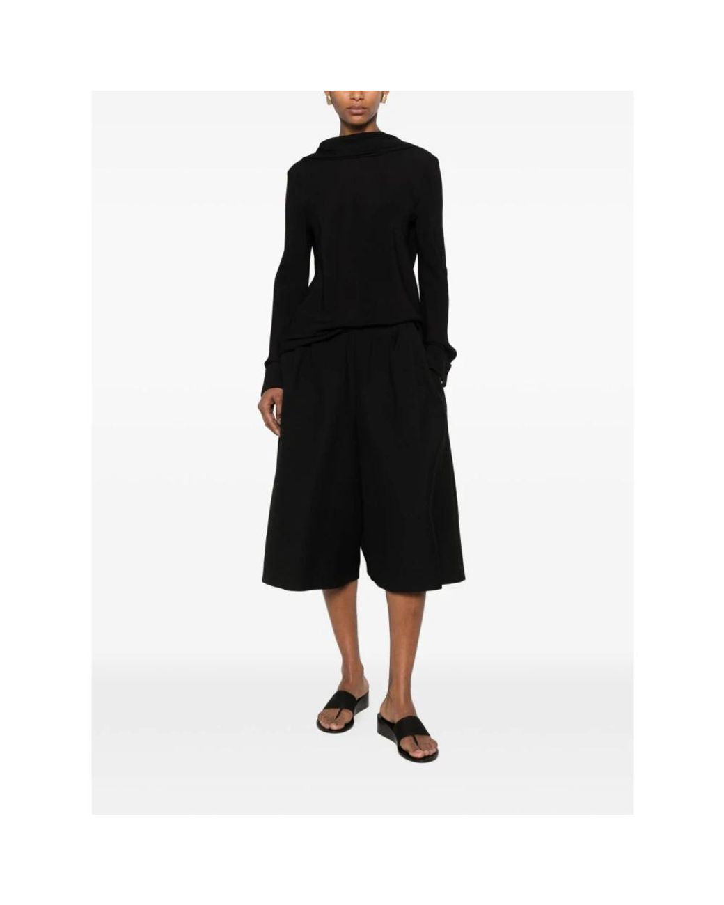 The Row Black Cropped Trousers