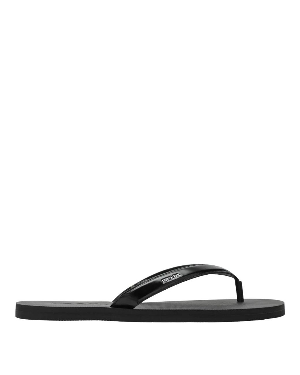 Flip Flops Prada de hombre de color Black
