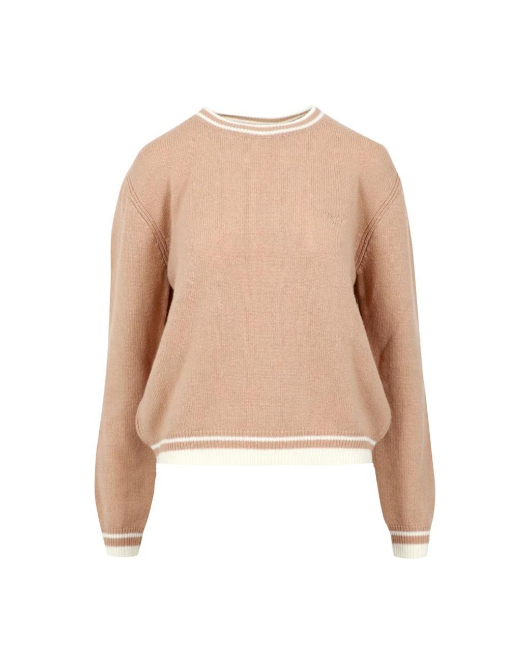 Round-Neck Knitwear MSGM de color Natural
