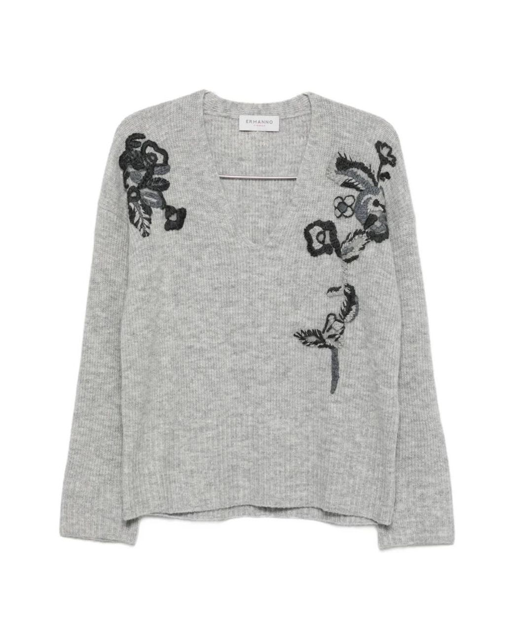 Ermanno Scervino Black V-Neck Knitwear
