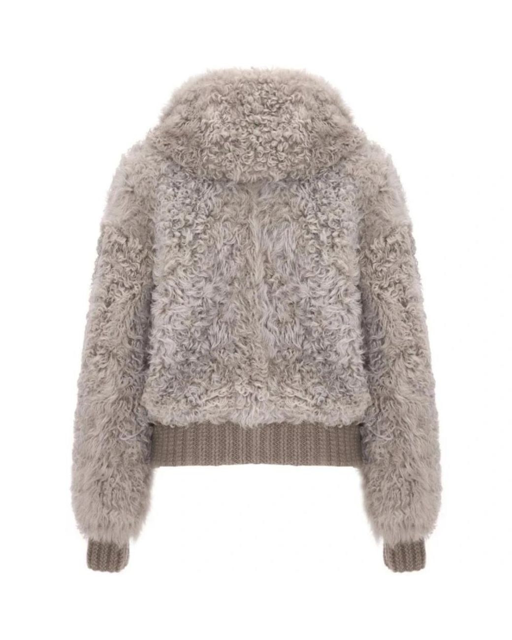 Bigardini Gray Faux Fur & Shearling Jackets