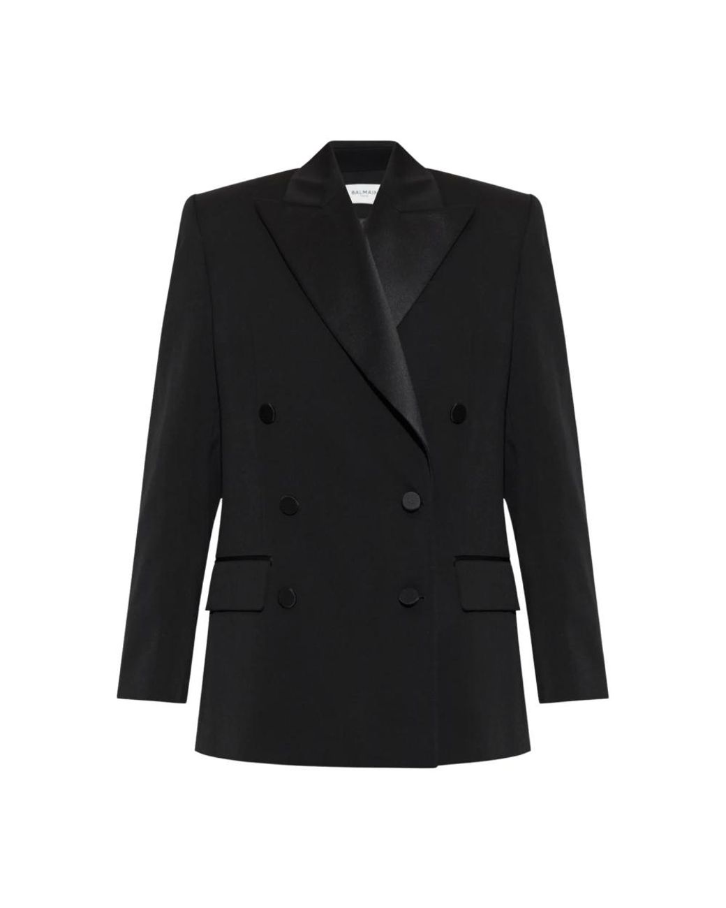 Balmain Wolblazer Met Dubbele Split in het Black