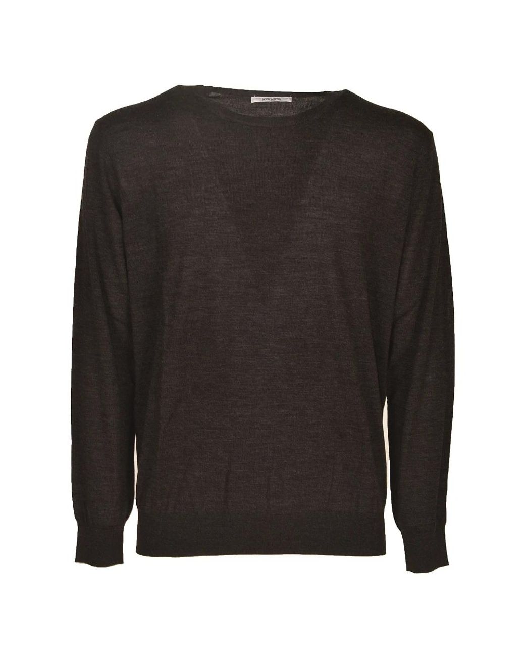 Kangra Black Round-Neck Knitwear for men
