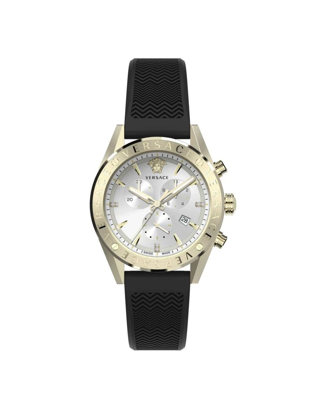 Versace V-Chrono Horloge in het Metallic voor heren