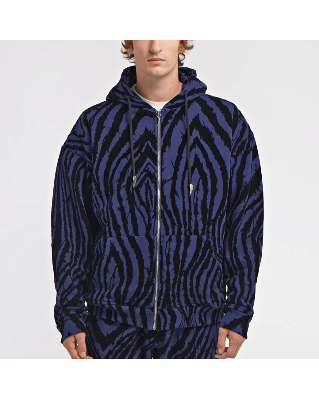 Roberto Cavalli Blue Zip-Throughs for men