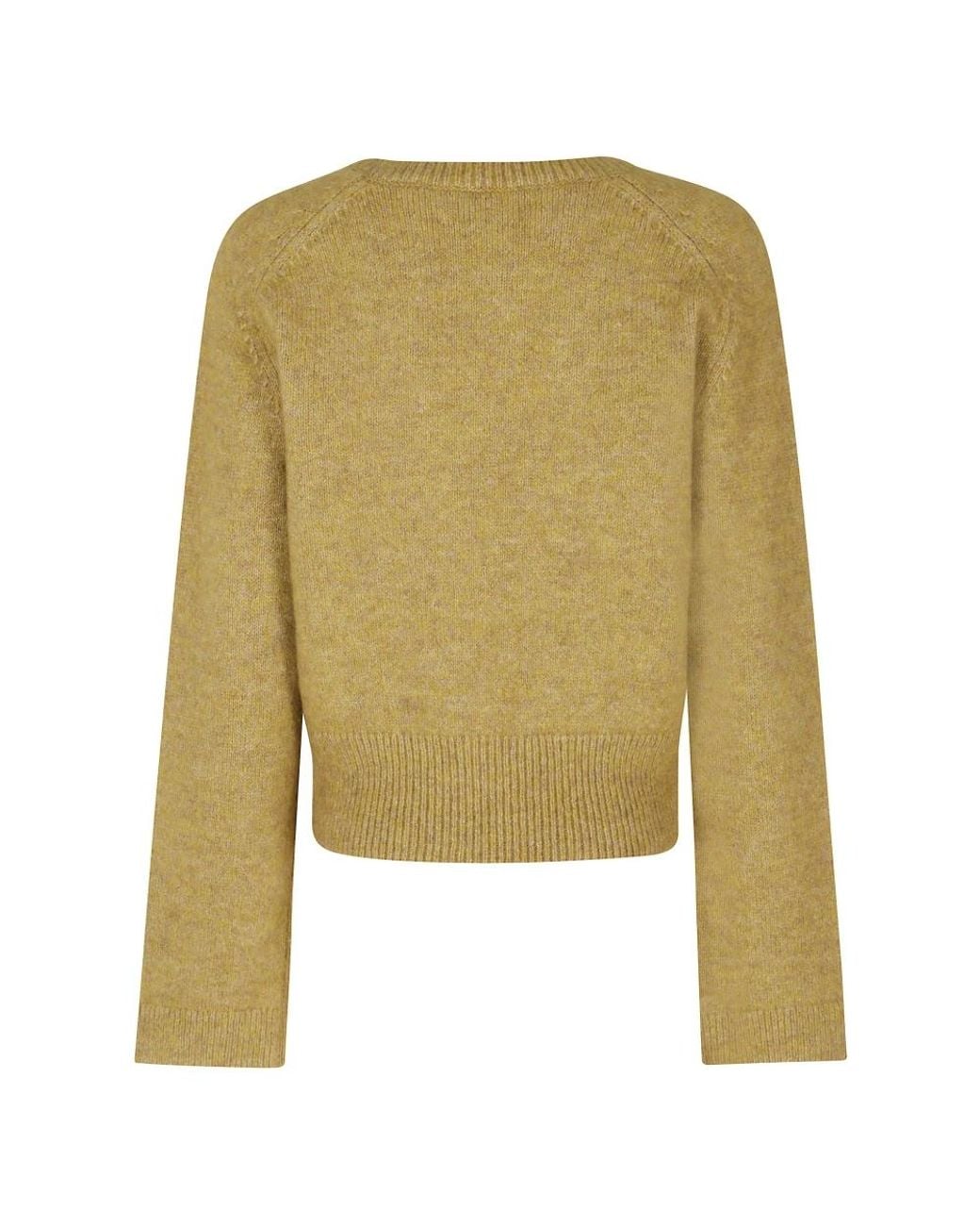Ganni Green V-Neck Knitwear
