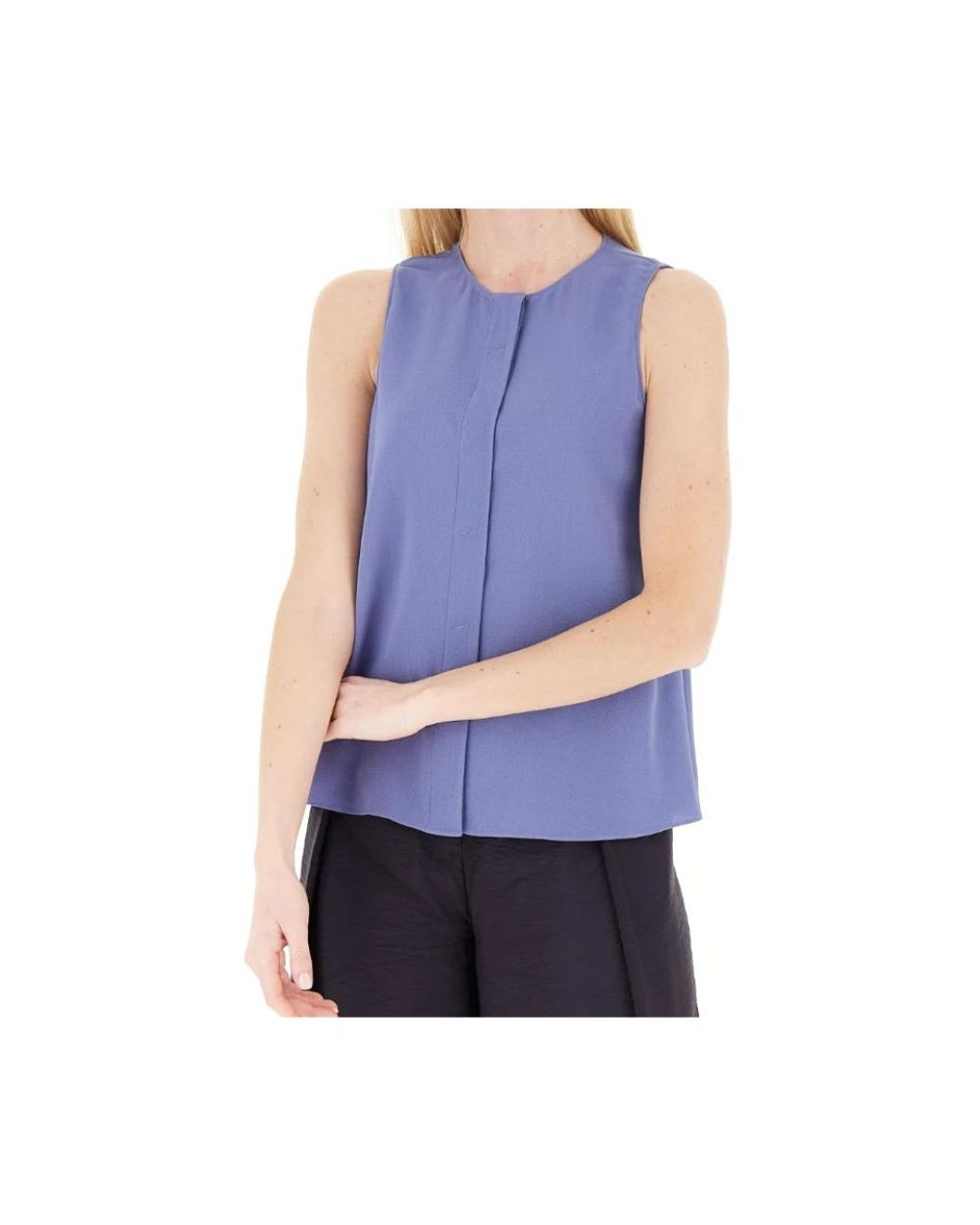 Emporio Armani Blue Sleeveless Tops