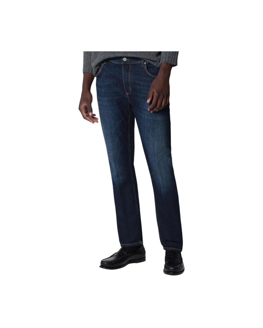PT Torino Blue Straight Fit Jeans for men