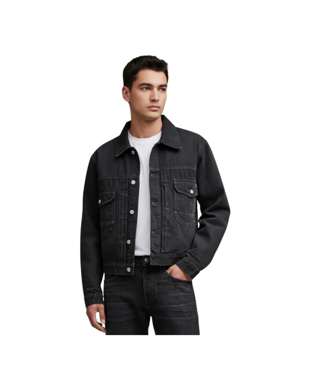 Denham Black Denim Jackets for men