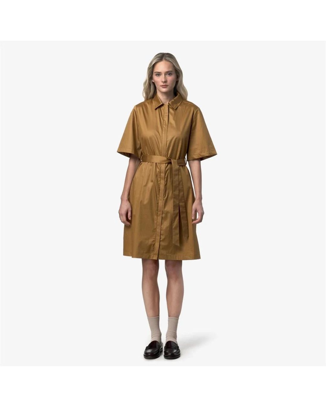 K-Way Brown Shirt Dresses
