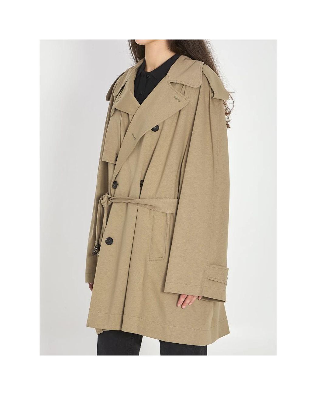 Balenciaga Natural Trench Coats