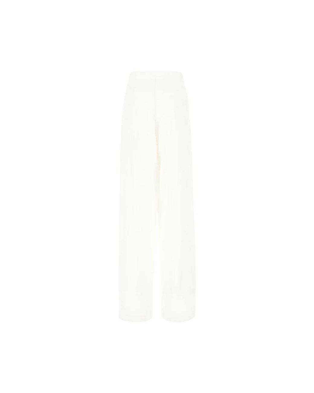 Ferragamo White Wide Trousers