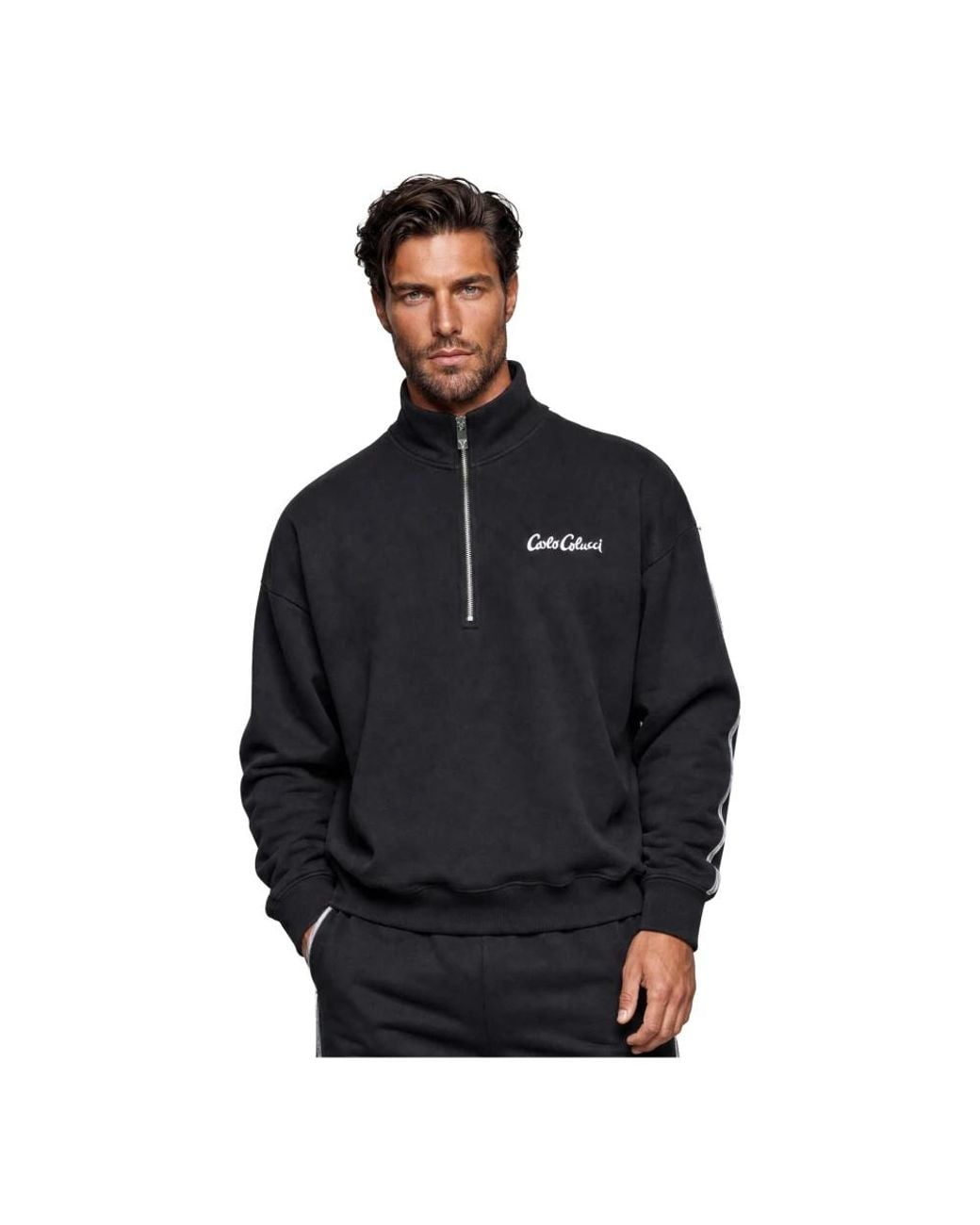 carlo colucci Black Zip-Throughs for men