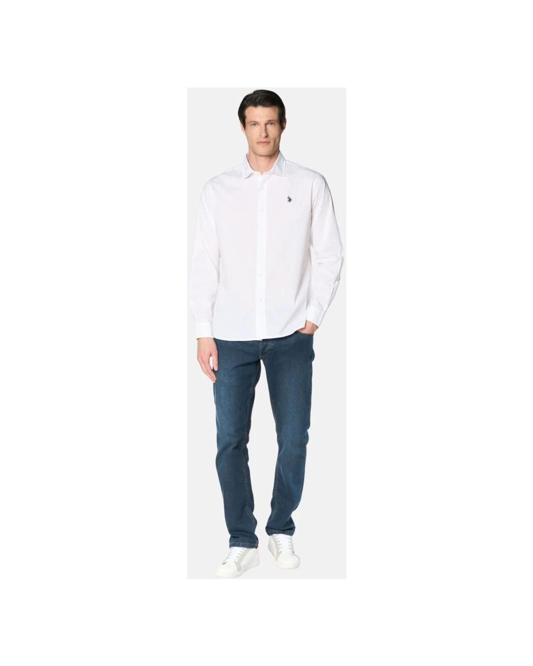 U.S. POLO ASSN. White Formal Shirts for men