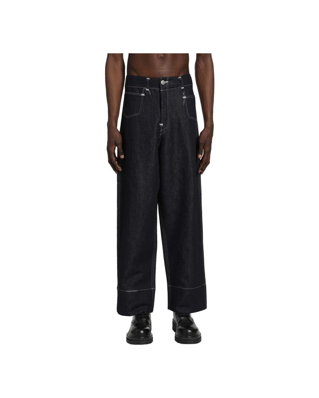 Junya Watanabe Jeans ,Blauw ,Wide Jeans in het Black voor heren