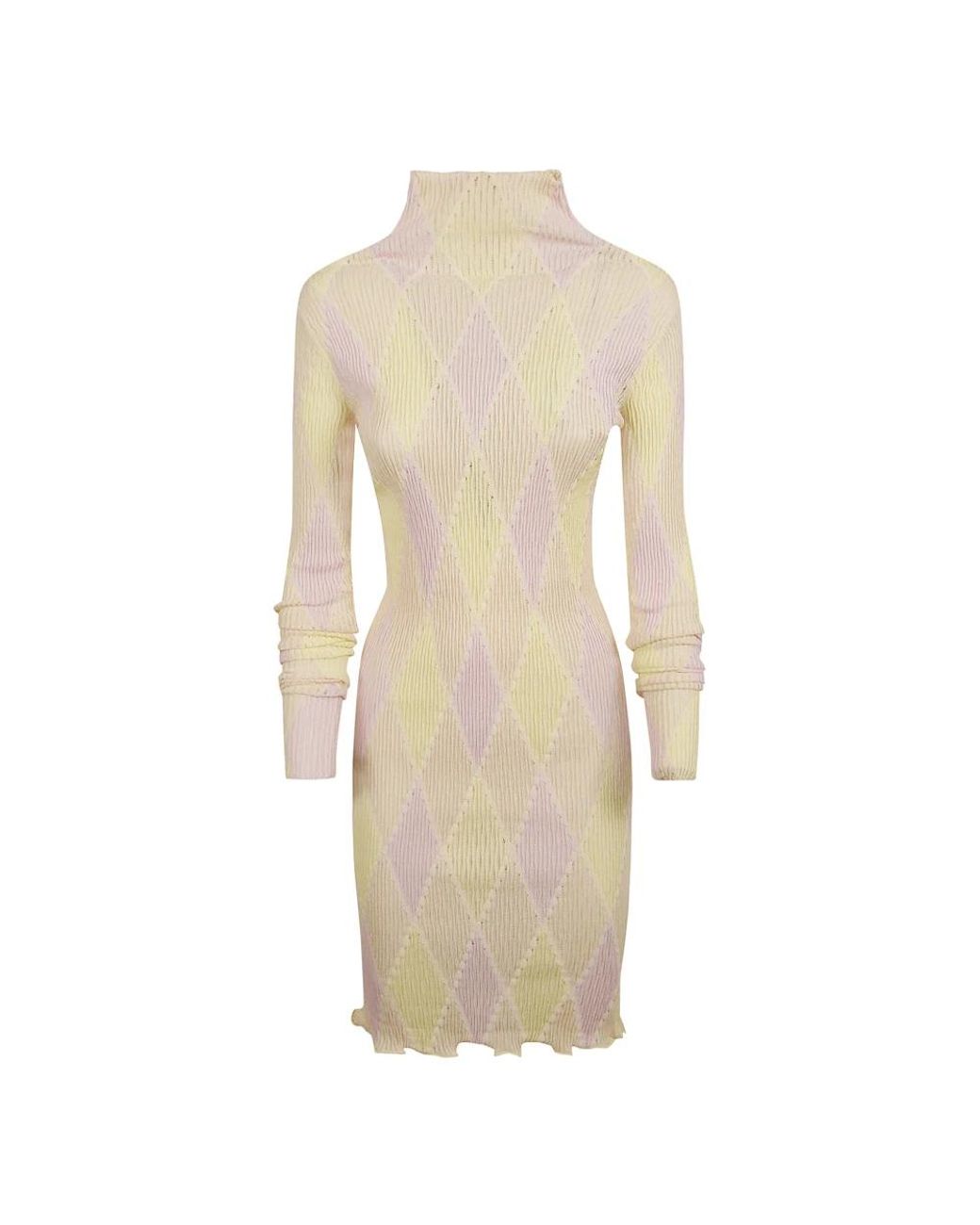 Burberry Natural Knitted Dresses