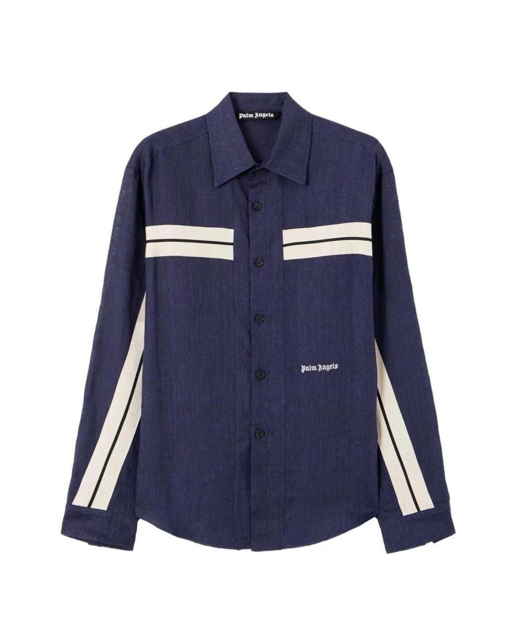 Palm Angels Blue Casual Shirts for men