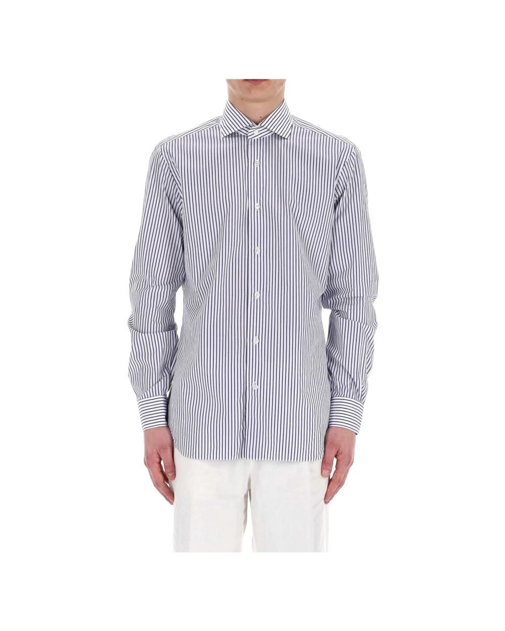 Barba Napoli Blue Casual Shirts for men