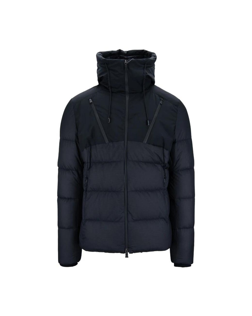 Herno Jassen ,Zwart ,Wol Gewatteerd Jack Met Rits in het Blue voor heren