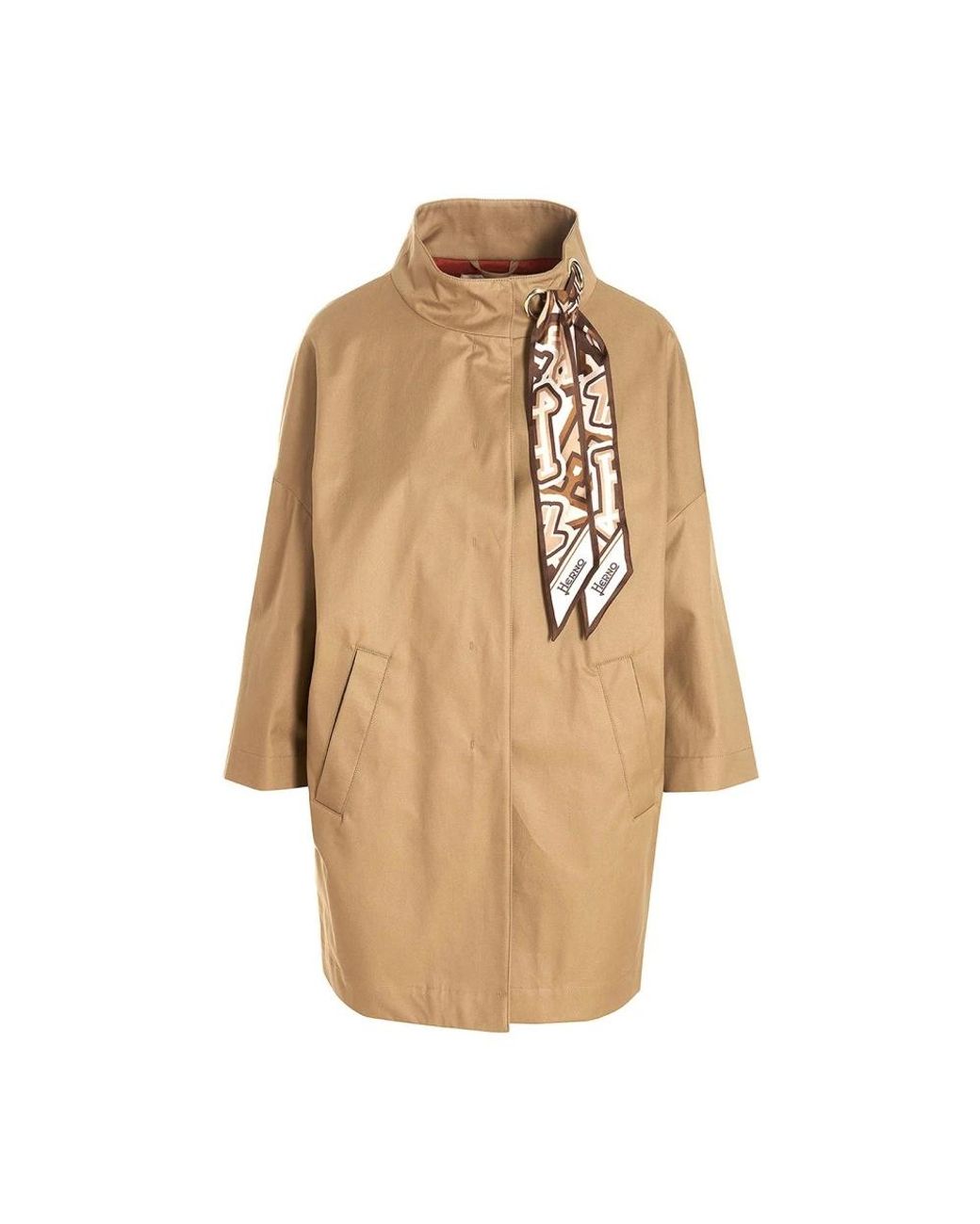 Single-Breasted Coats Herno en coloris Natural