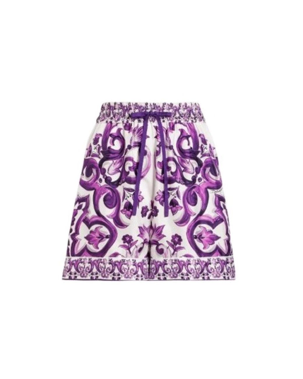 Dolce & Gabbana Purple Short Shorts