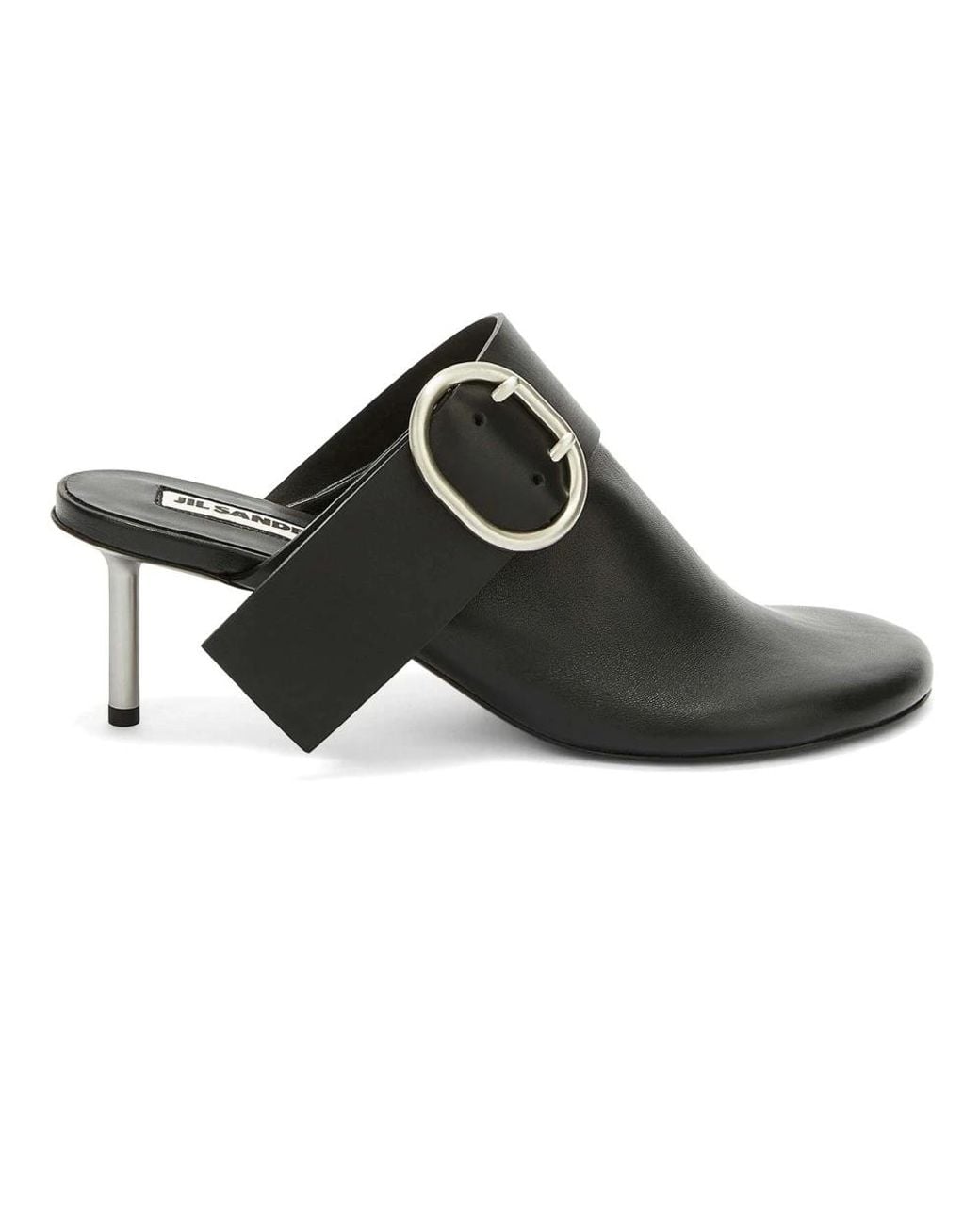 Jil Sander Black Heeled Mules