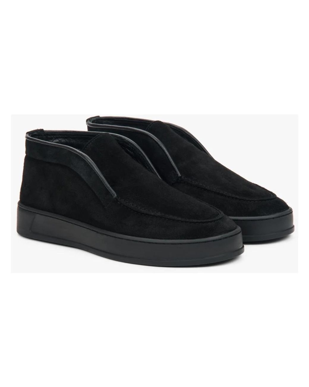 ESTRO Black Hohe Ankle Loafers