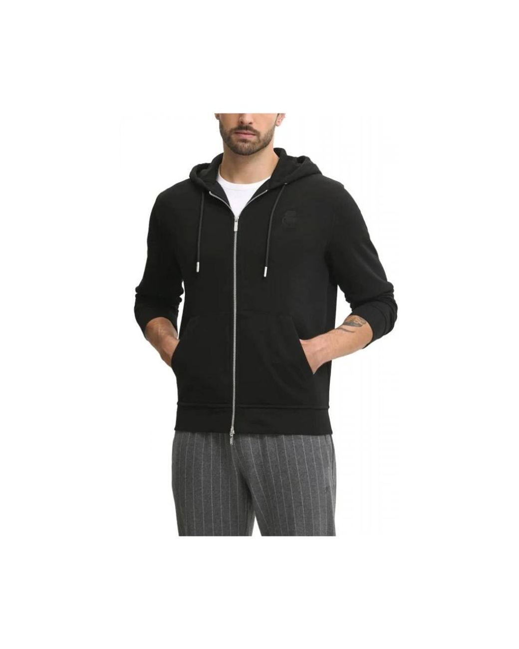 Karl Lagerfeld Black Zip-Throughs for men