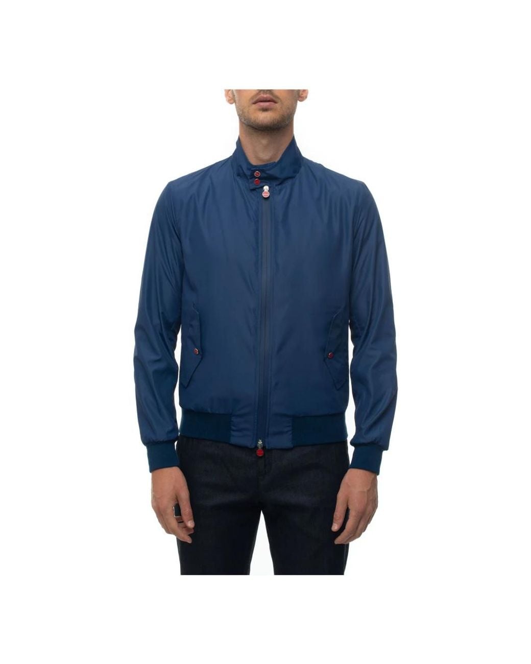 Kiton Blue Bomber Jackets for men