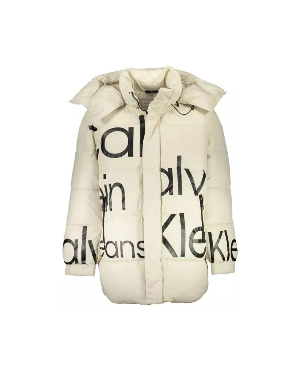 Calvin Klein Jassen ,Polyester Gerecycled Polyester Jas in het Natural voor heren