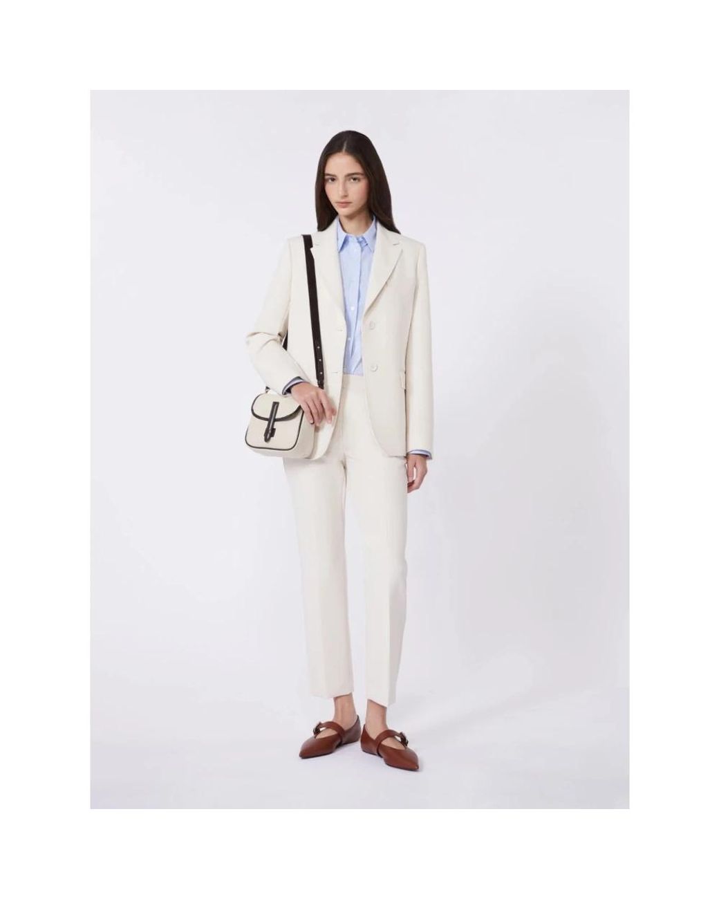 Weekend by Maxmara White Cropped Trousers